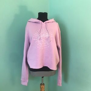 Purple cropped sweatshirt